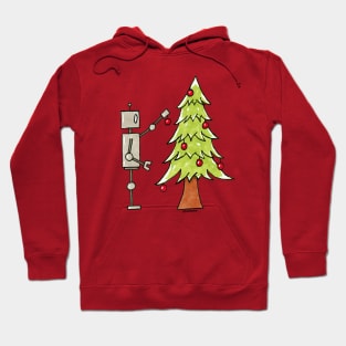 CuteBots decorating Christmas tree Hoodie